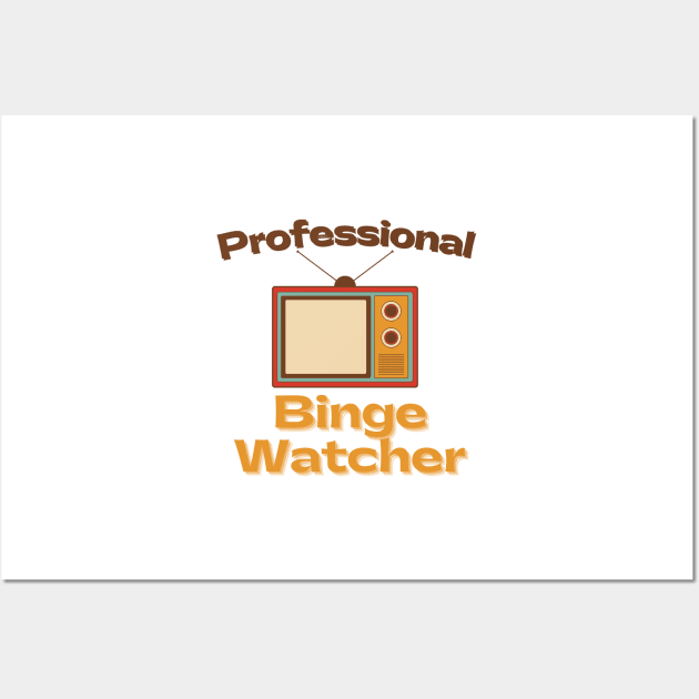 Retro Professional Binge Watcher Wall Art by casualism